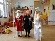 Mikuláš, čert a anděl ve školce